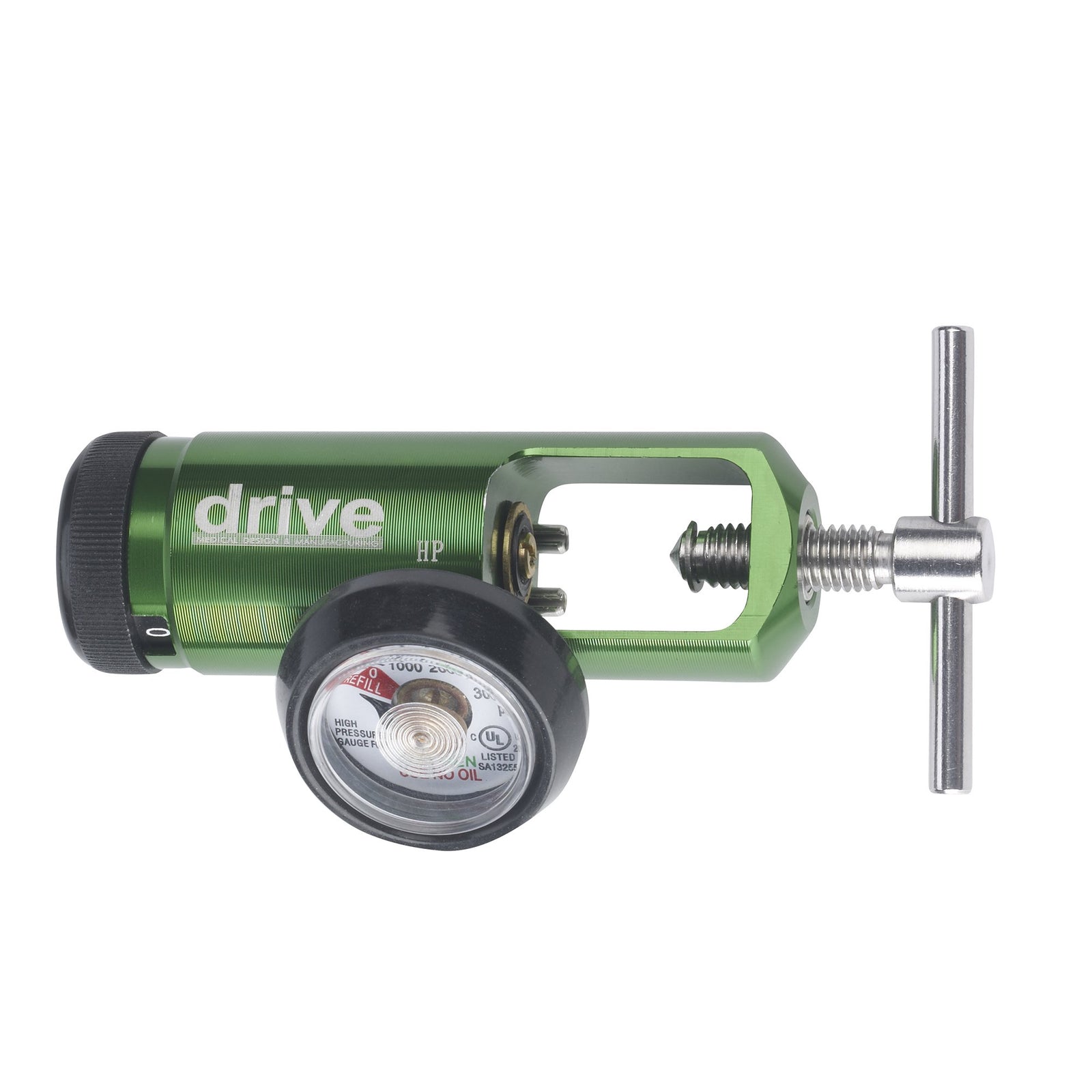 Drive Mini Oxygen Regulator CGA-870 0-15 LPM Barb Outlet