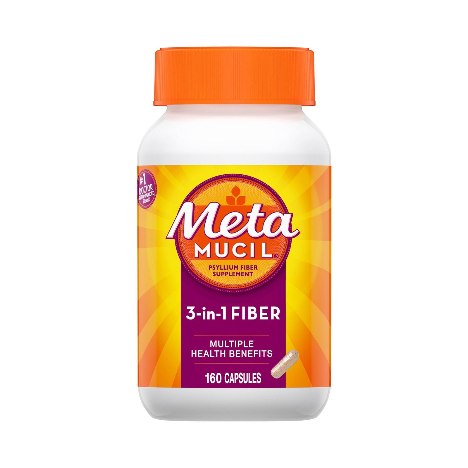 Metamucil Fiber Supplement Capsules 160 Count