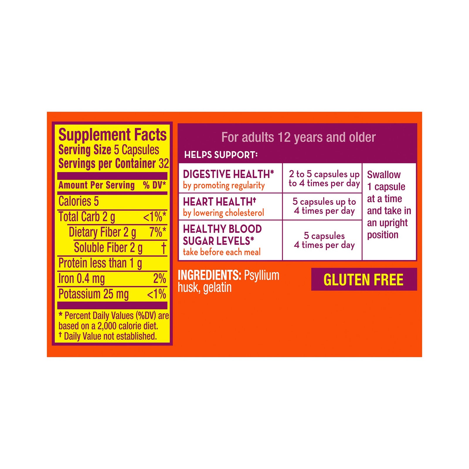 Metamucil Fiber Supplement Capsules 160 Count