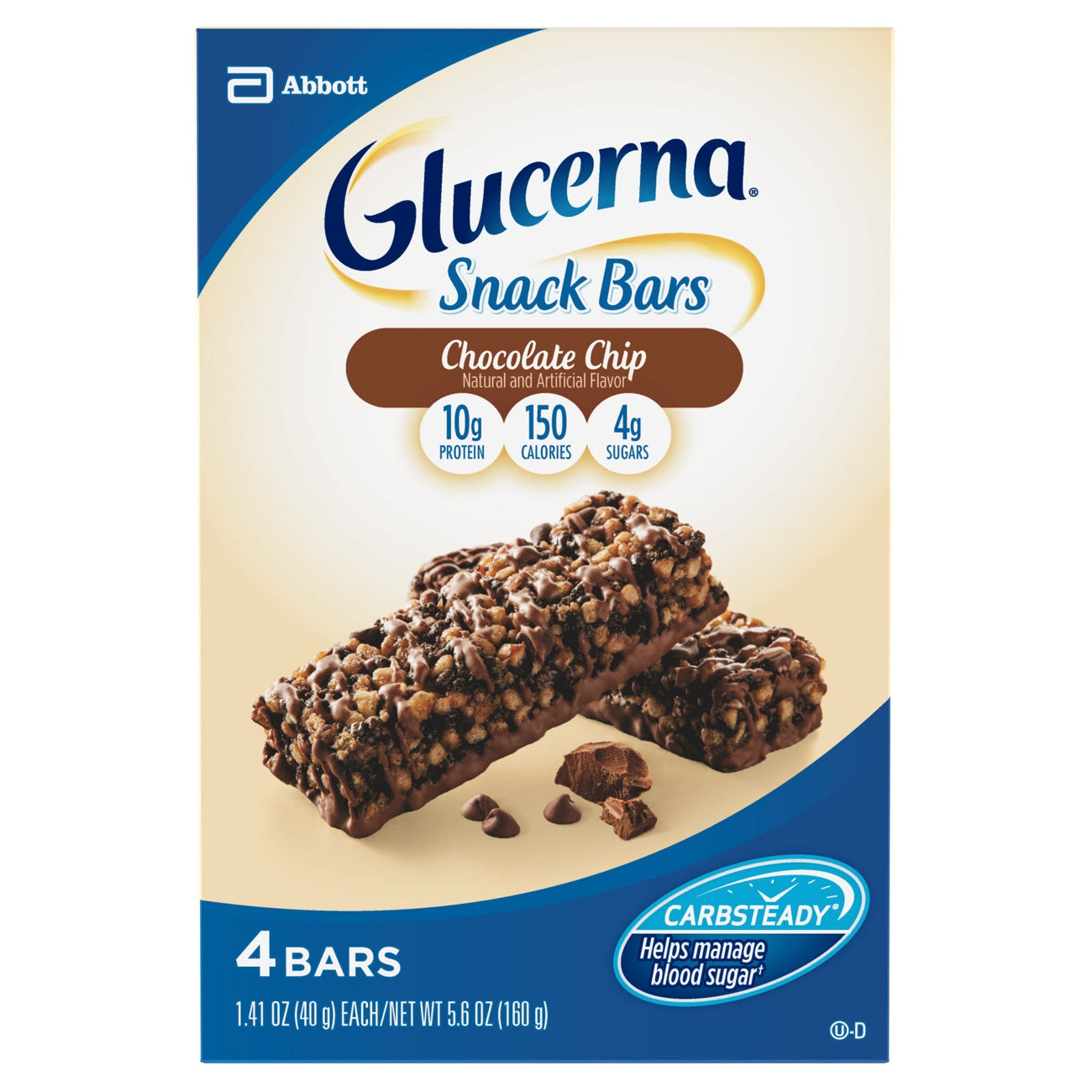 ABBOTT NUTRITION Glucerna Bar Crispy Delights, Chocolate Chip, 1.41 oz