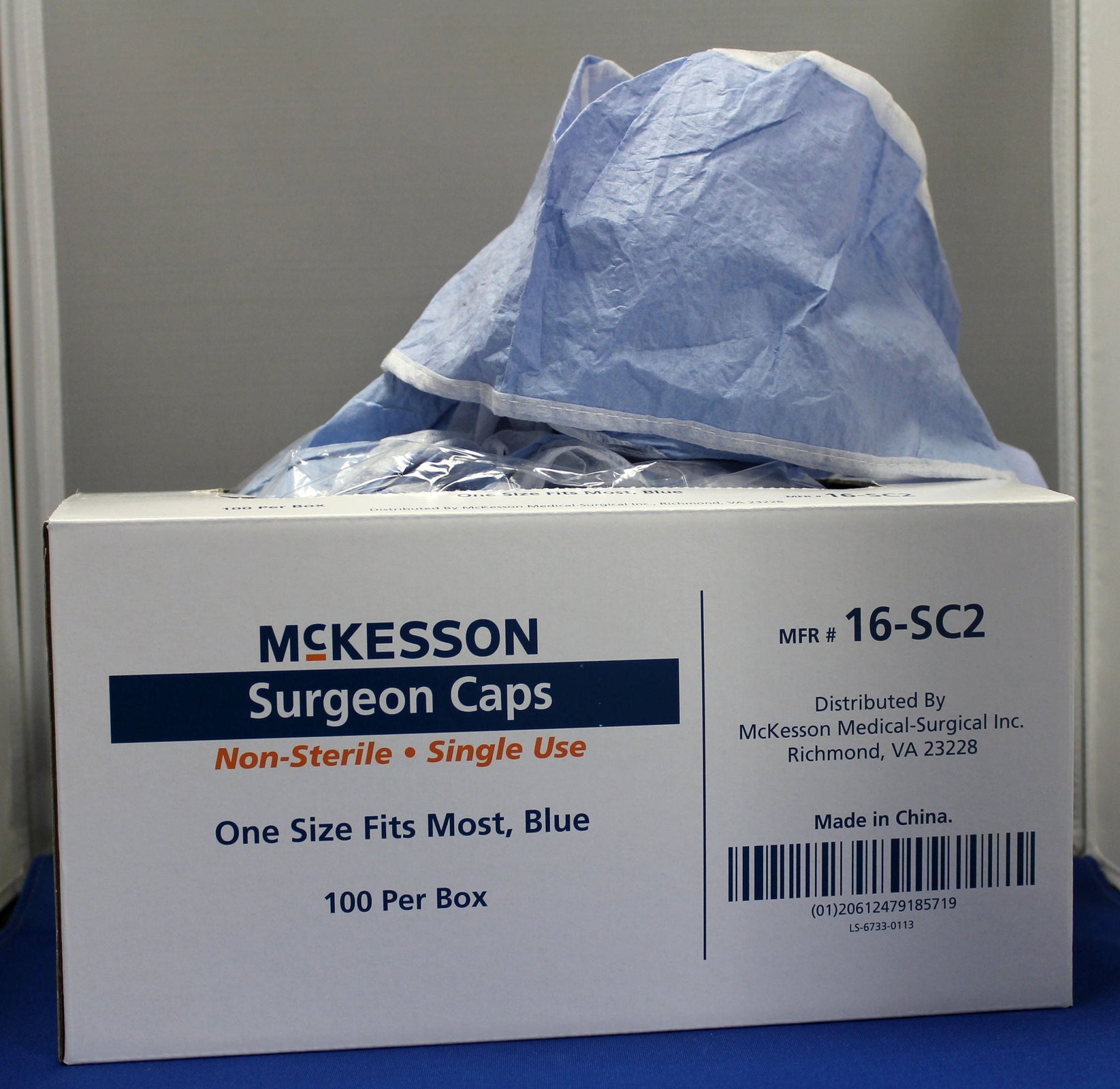 McKesson Surgeon Cap, Latex-Free, Universal, Blue