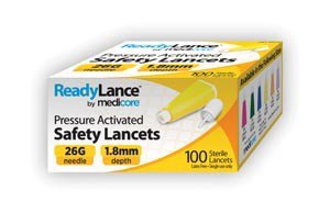 ASP GLOBAL LLC ReadyLance Safety Lancet, 26 Gauge, Yellow
