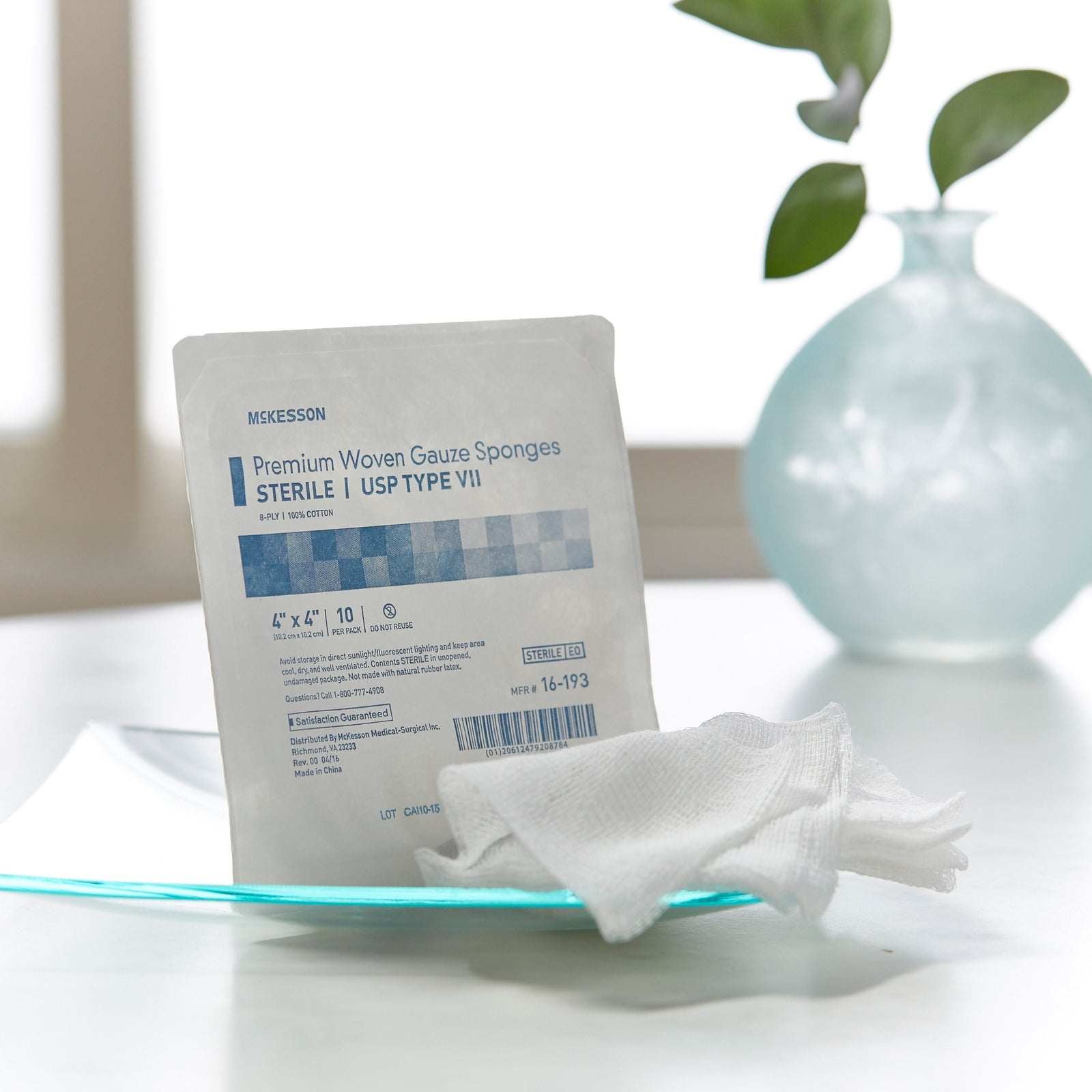 McKesson MedSurg Sterile Gauze Sponges 4 x 4 Inch 8-Ply