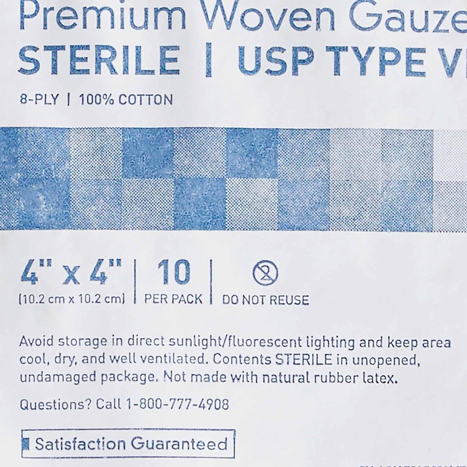 McKesson MedSurg Sterile Gauze Sponges 4 x 4 Inch 8-Ply