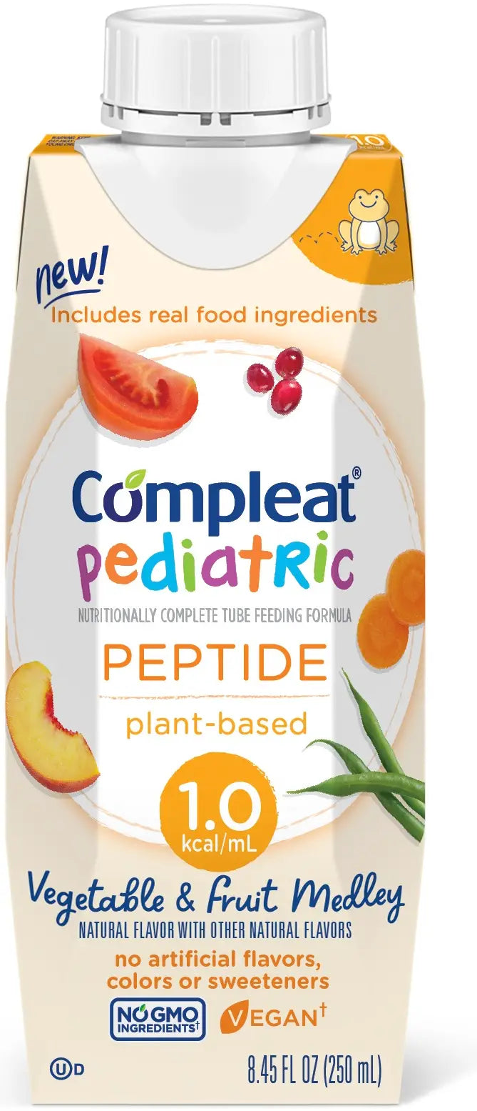 Nestle HealthCare Nutrition COMPLEAT Pediatric Peptide 1.0 Vegetable & Fruit Medley Formula