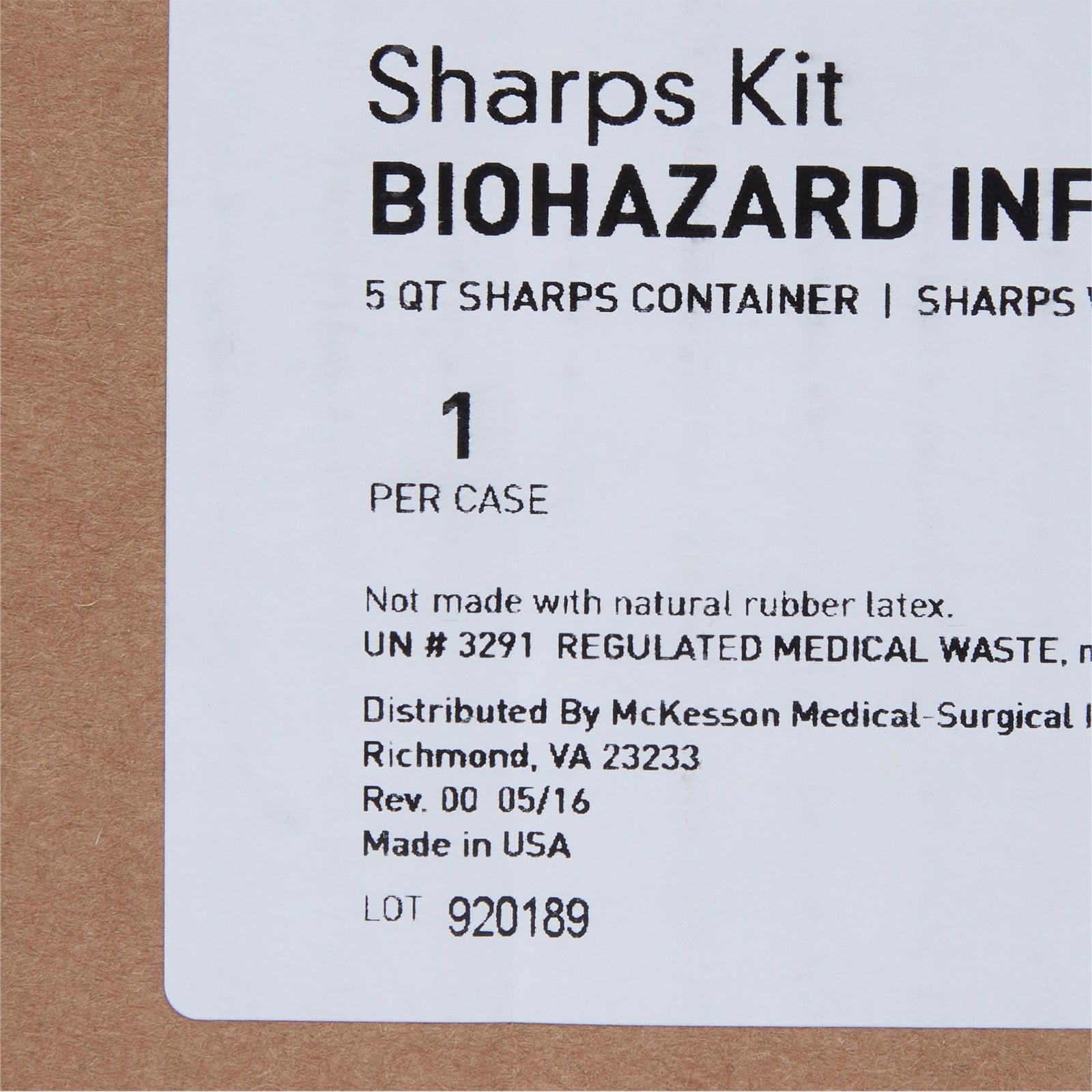 McKesson Prevent® Sharps Container Cabinet with Glove Box - 15H x 12.25W x 4.75D Inch