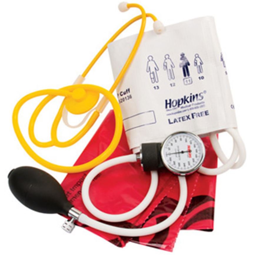 Hopkins Medical Single Patient Use MRSA Kit with Adult Cuff and Disposable Stethoscope