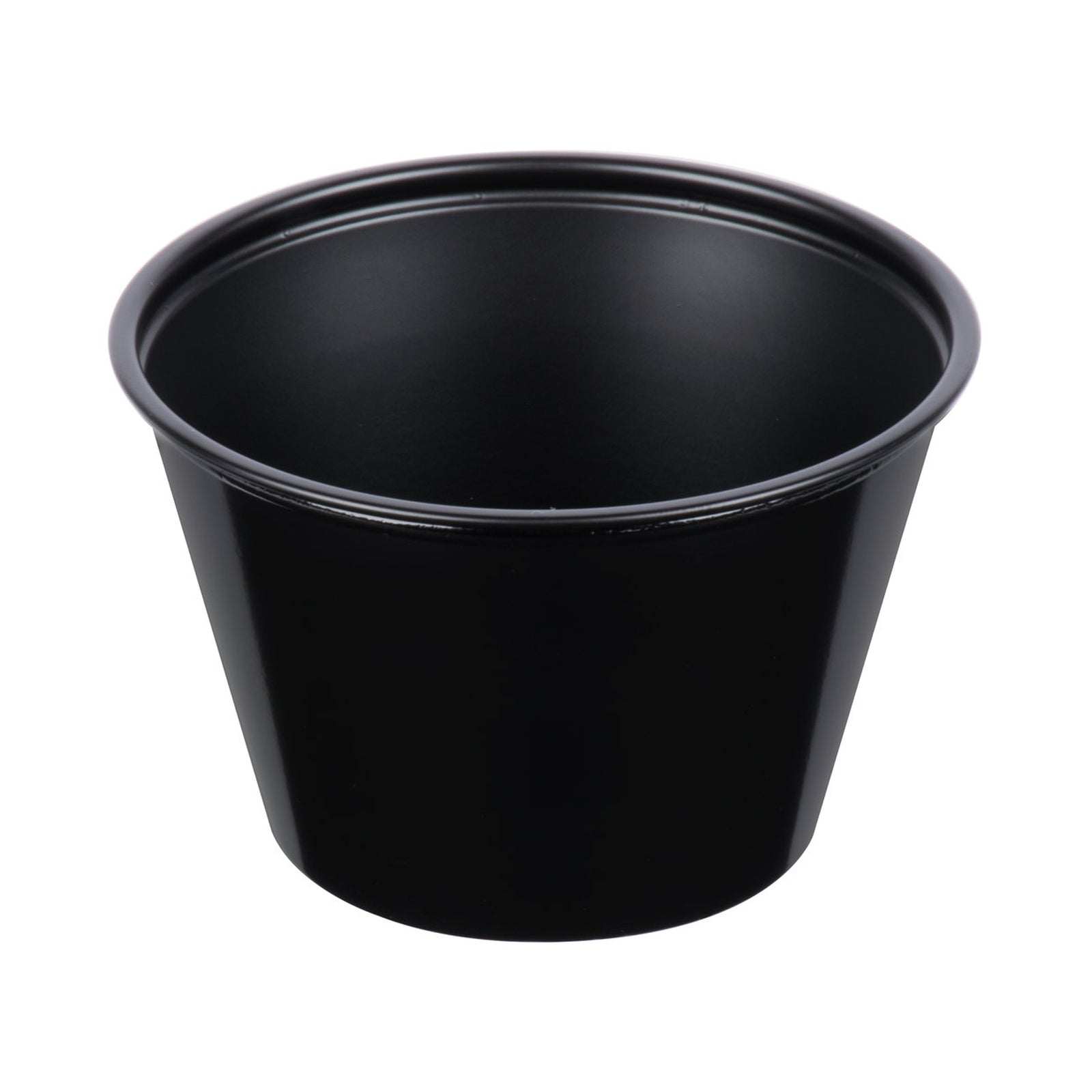 Solo® 4 oz. Black Plastic Souffle Cup