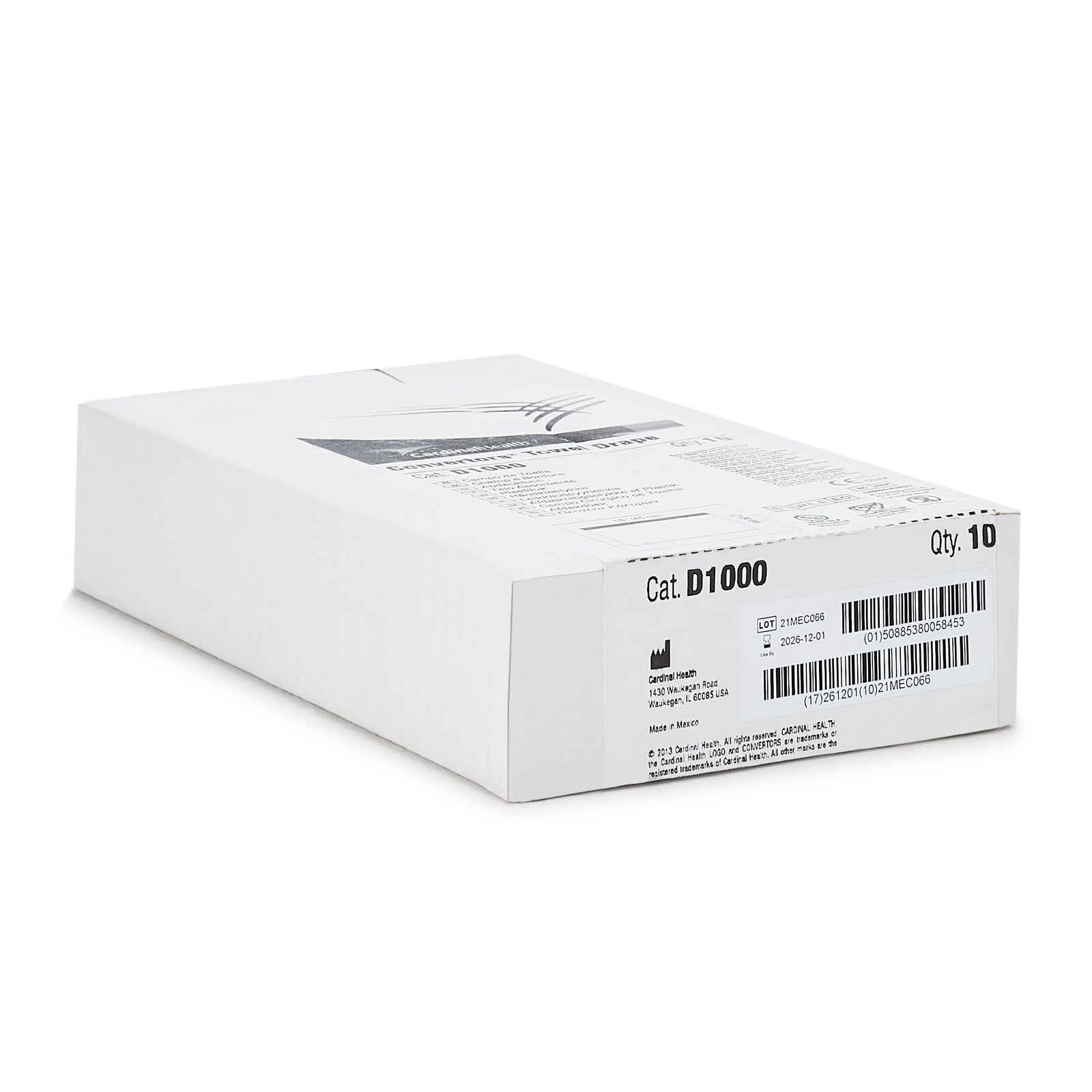 Cardinal General Purpose Towel Drape with Adhesive Strip 18 W X 12 L Inch Sterile