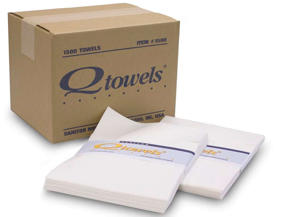 Q-Towels® Flat Paper Towels 9 x 12 Inch