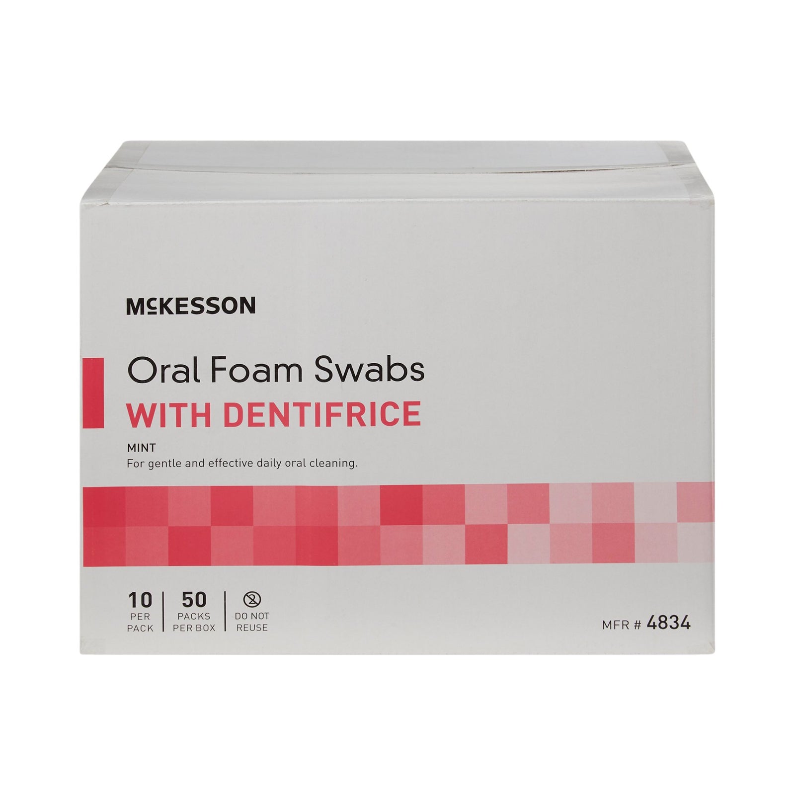 McKesson Oral Foam Swabsticks with Dentifrice Mint