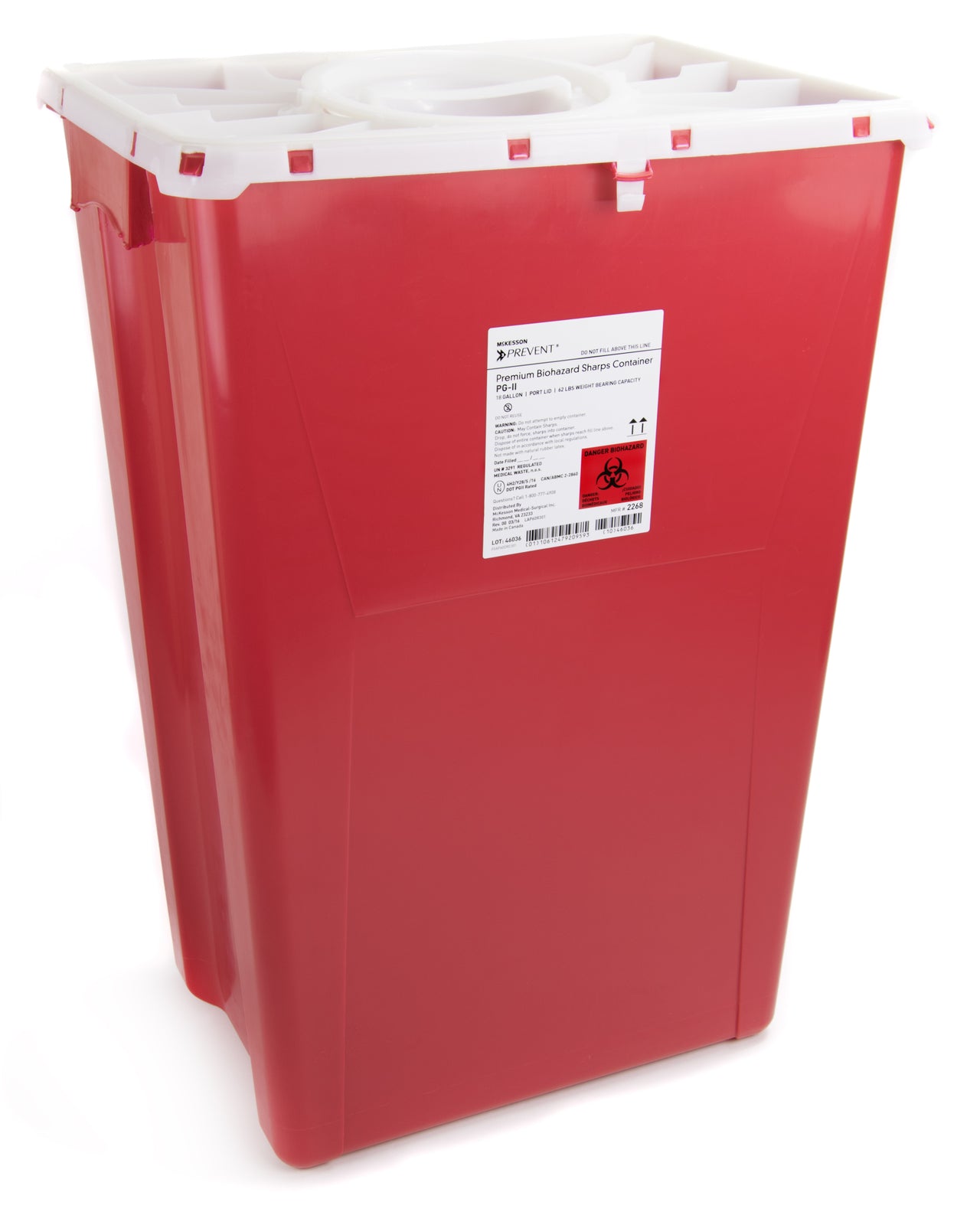 McKesson Prevent® Premium Biohazard Sharps Container