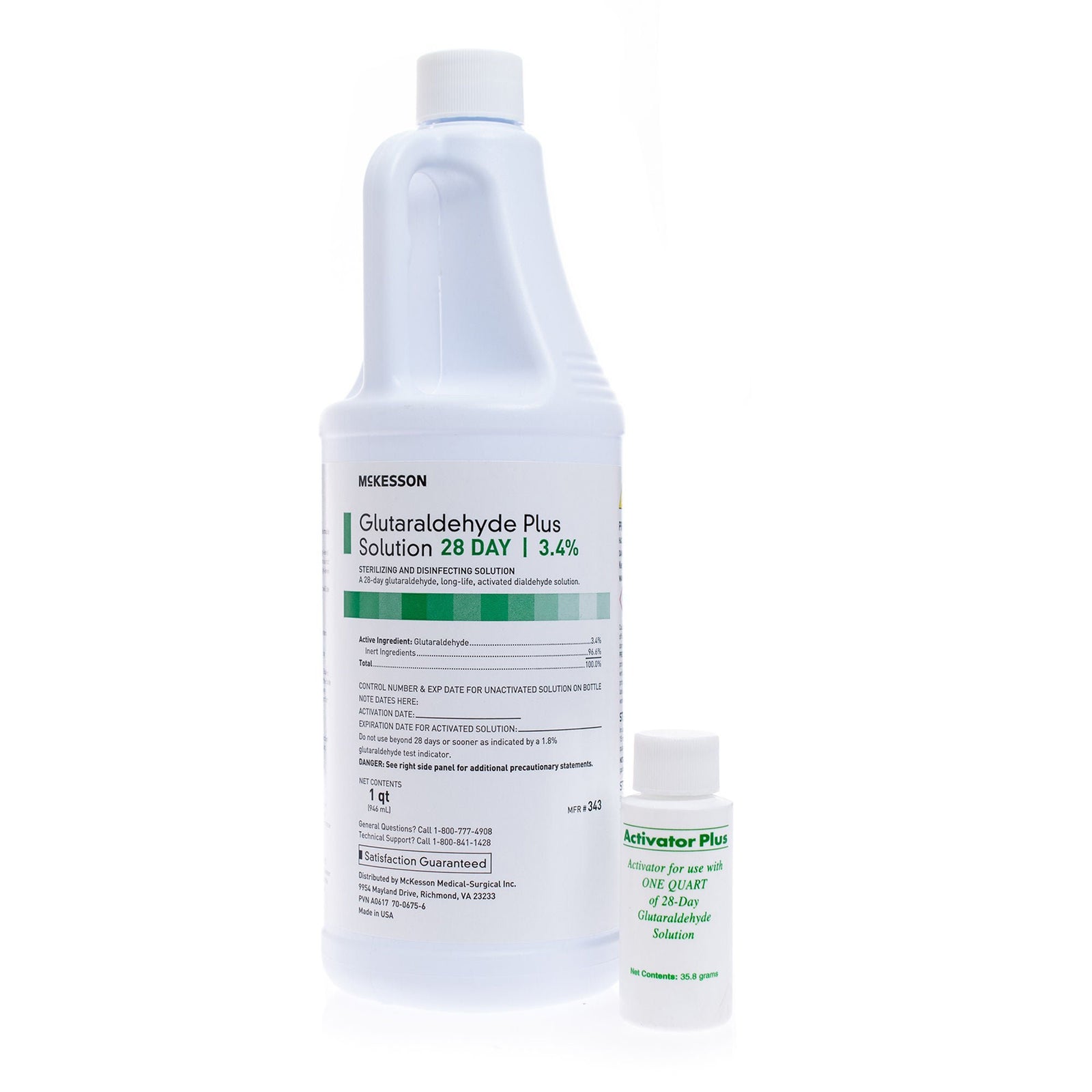 McKesson Glutaraldehyde Plus Solution, 3.4%, 28-Day, 1 qt