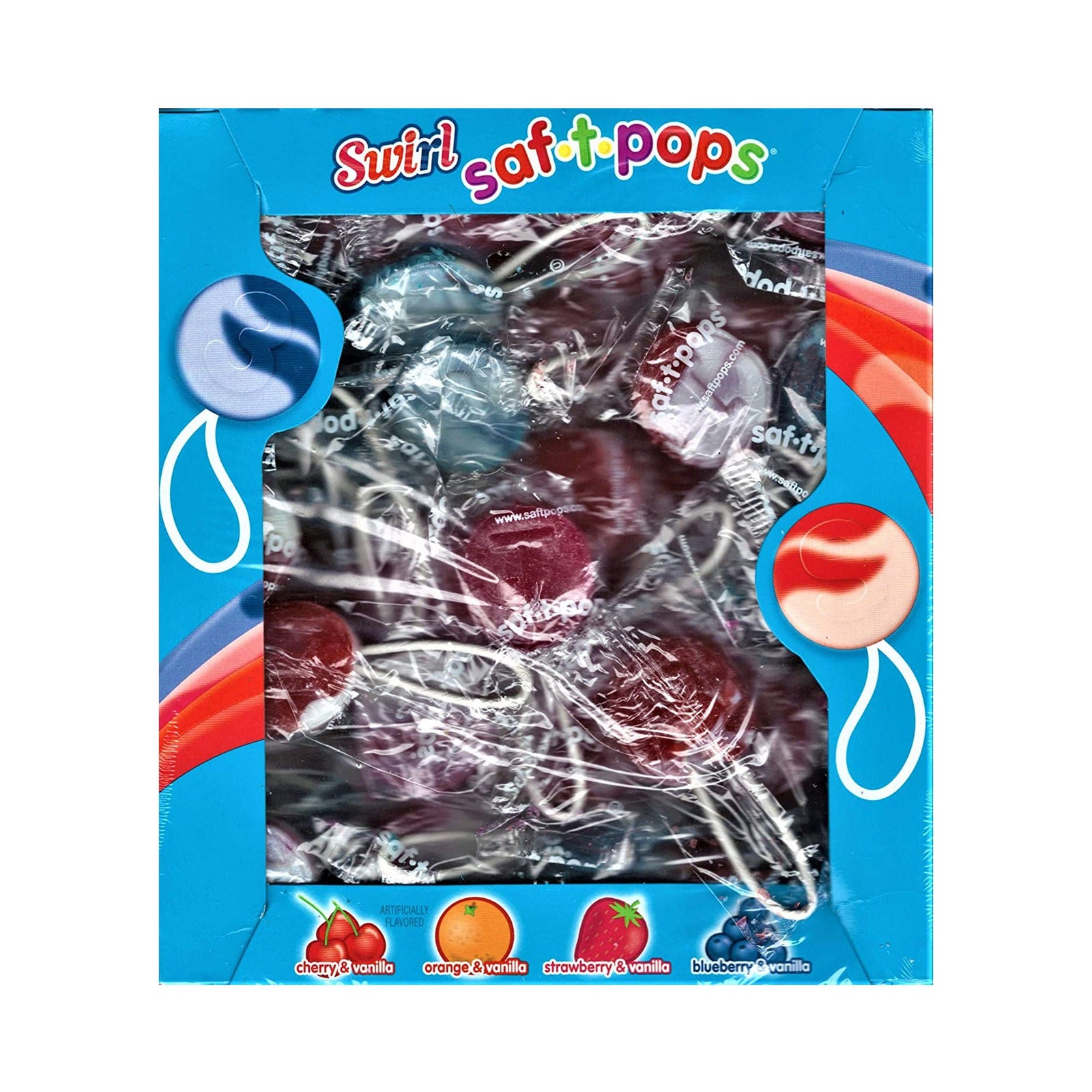 Swirl Saf-T-Pops Suckers, Assorted Flavors