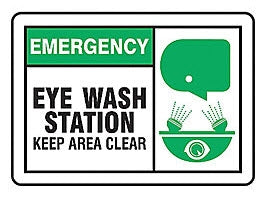 Accuform Emergency Eye Wash Station Magnetic Safety Sign