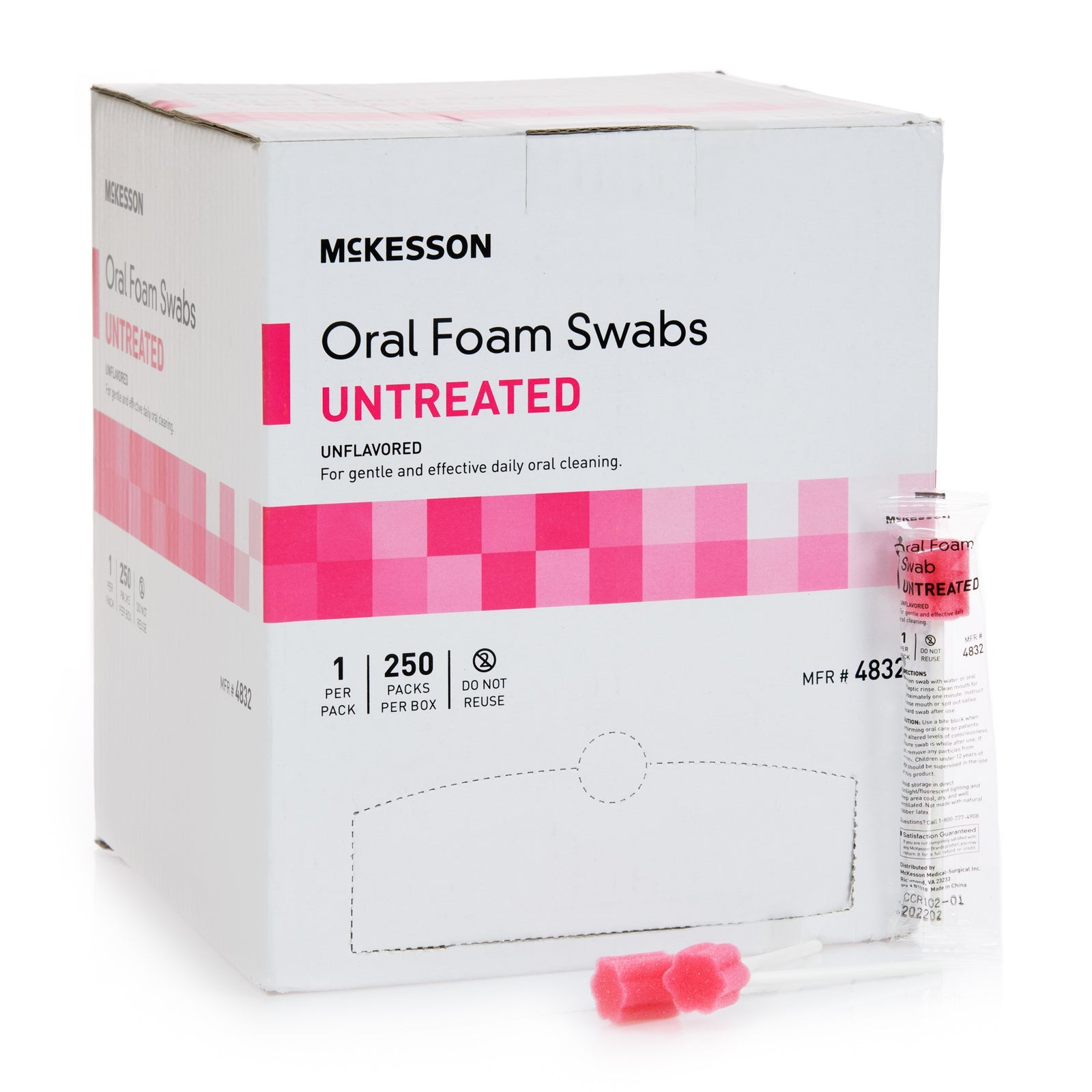 McKesson Oral Foam Swabstick Untreated