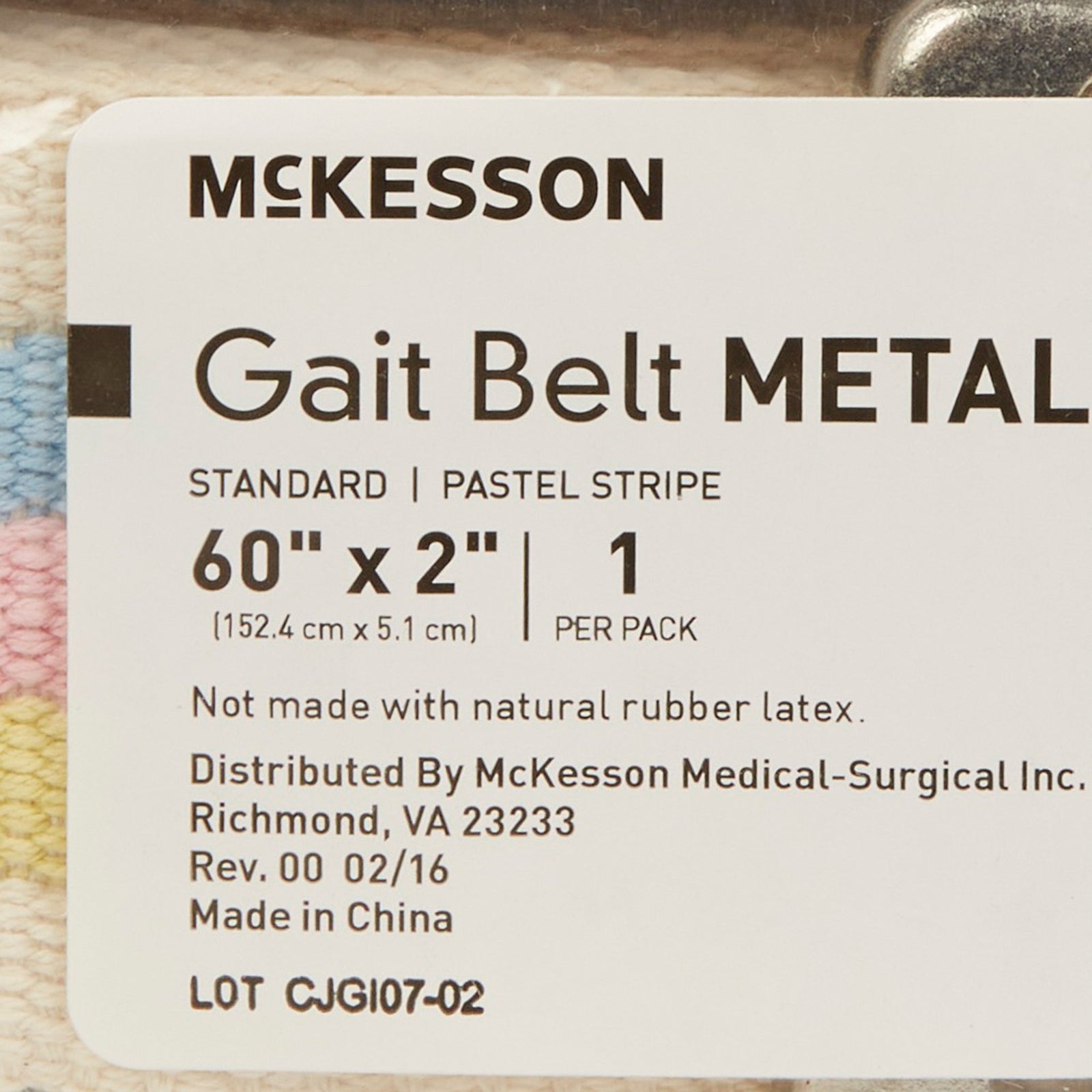 McKesson Gait Belt with Metal Buckle