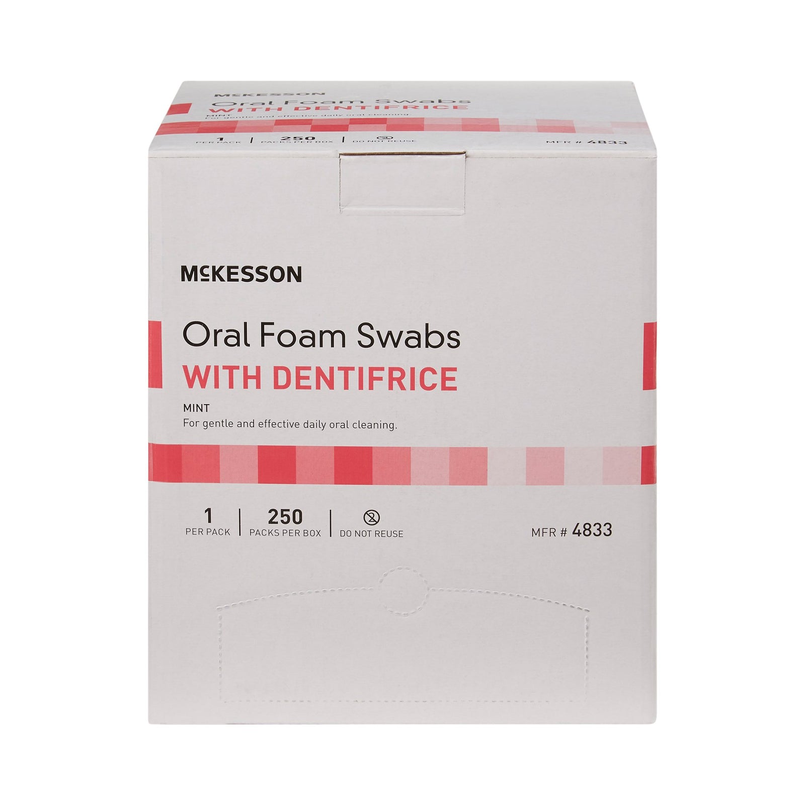 McKesson Oral Foam Swabsticks with Dentifrice Mint