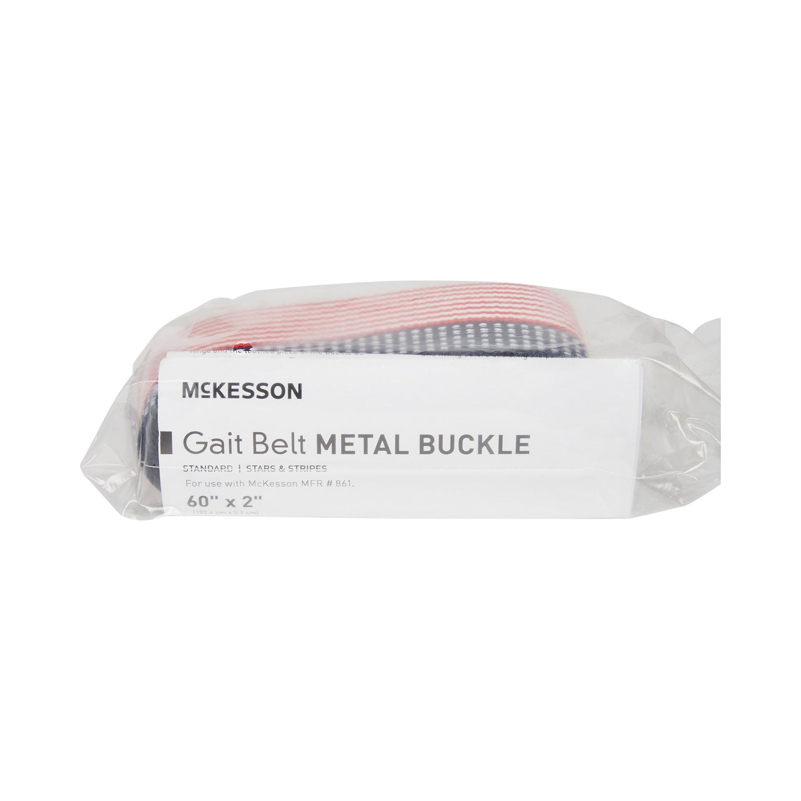 McKesson Gait Belt with Metal Buckle Stars and Stripes Design