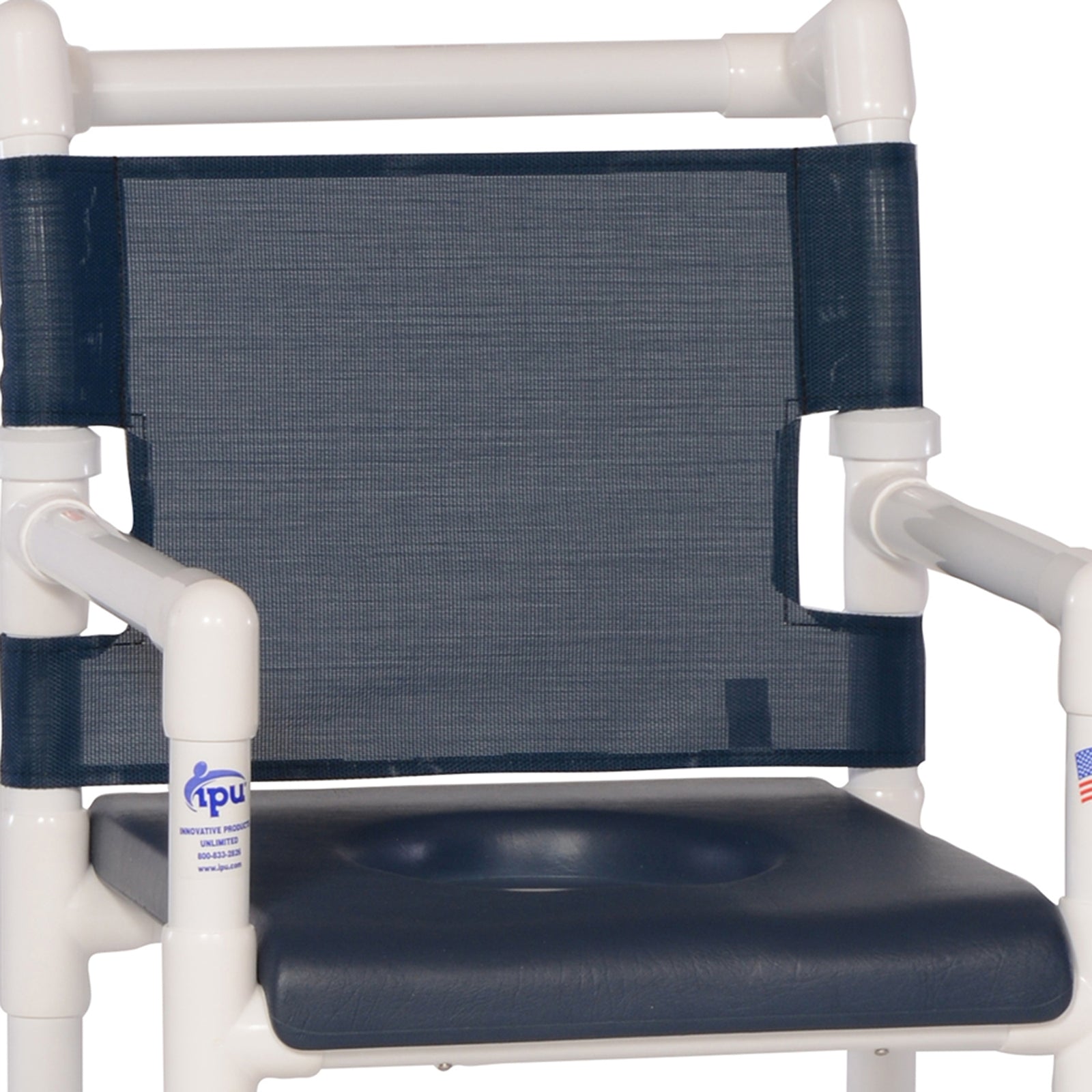 IPU® Shower Chair with Fixed Arms and Mesh Backrest