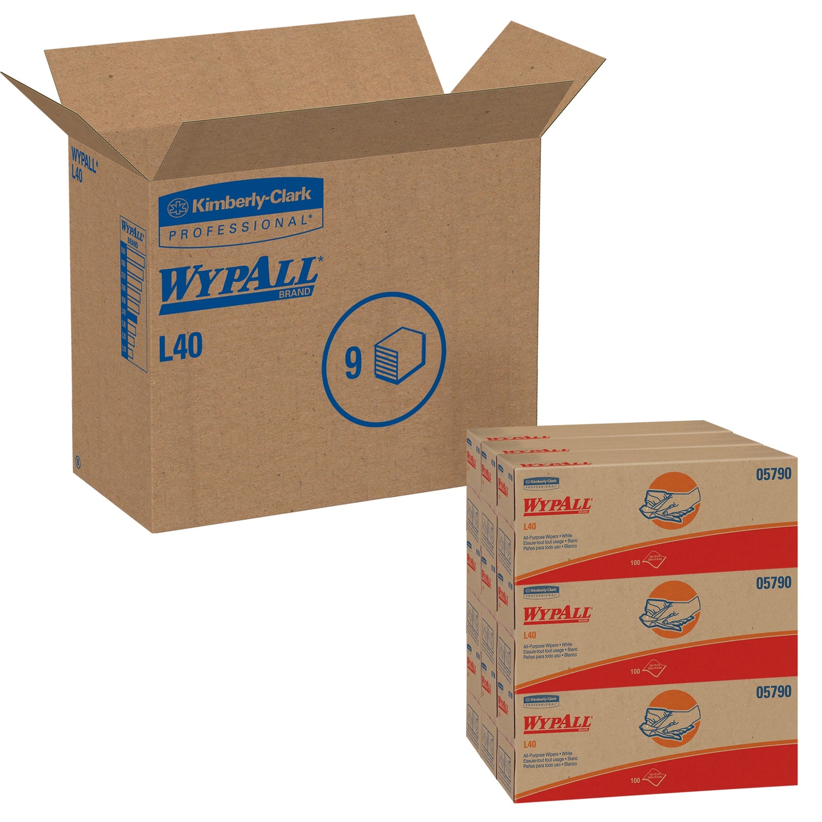 WypAll General Purpose Dry Wipes White 9-4/5 X 16-2/5 Inch