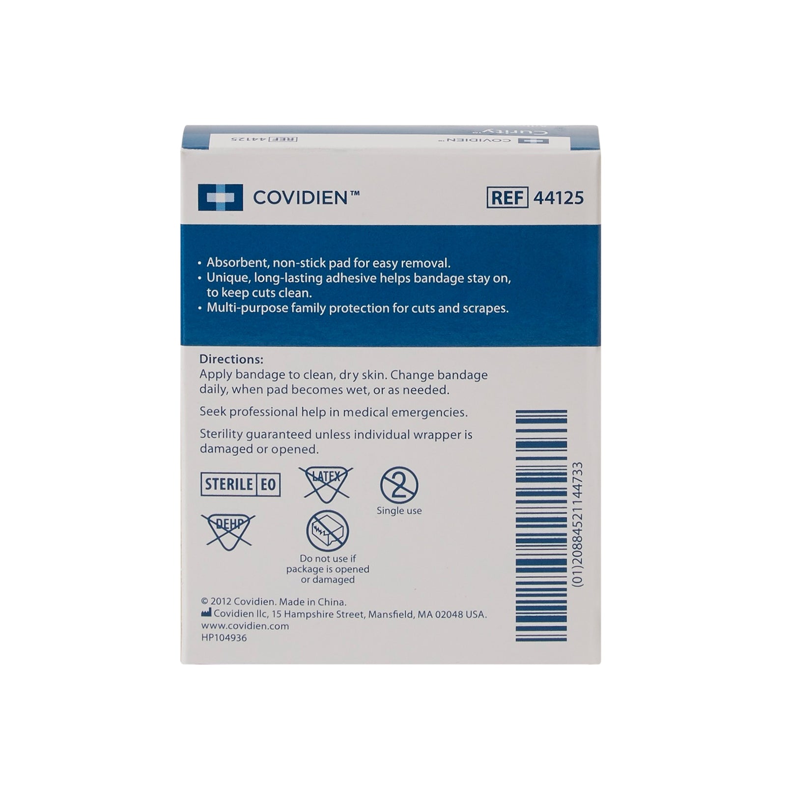 Curity Plastic Adhesive Strip 3/4 x 3 Inch Sterile