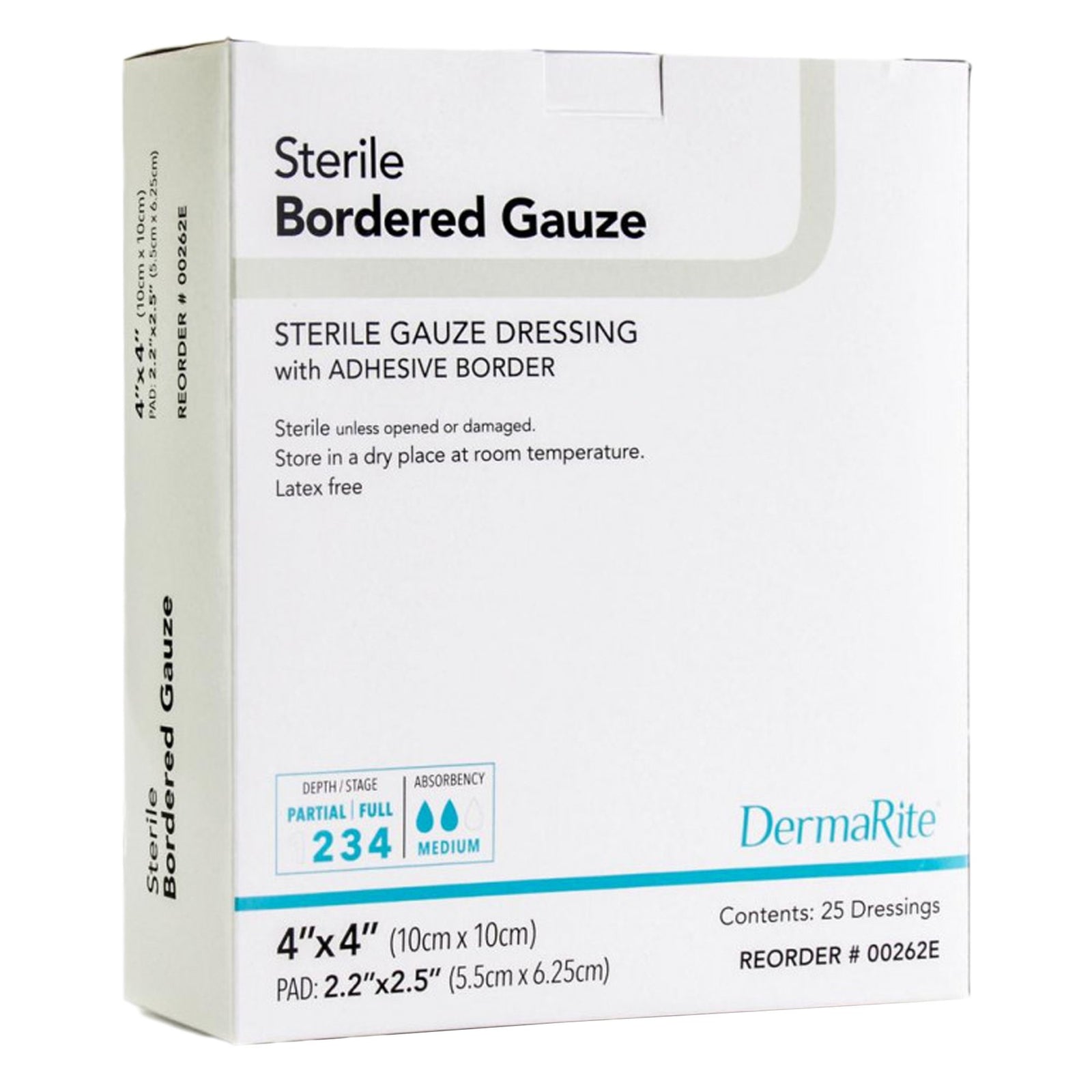 DermaRite Sterile Bordered Gauze Dressing