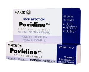 Major Povidine First Aid Ointment, 10%, 1 oz