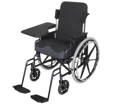 Right Side Wheelchair Half Lap Tray with Slide On Flip Up Design