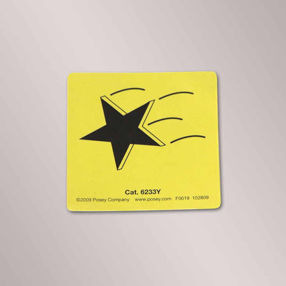 Posey® Magnetic Sign Alert - Falling Star Symbol (3 x 3 Inch)