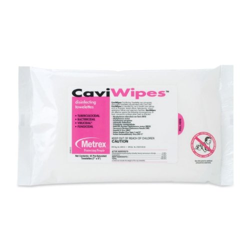 CaviWipes1 Premoistened Alcohol Based Surface Disinfectant Wipes - 45 Count Soft Pack