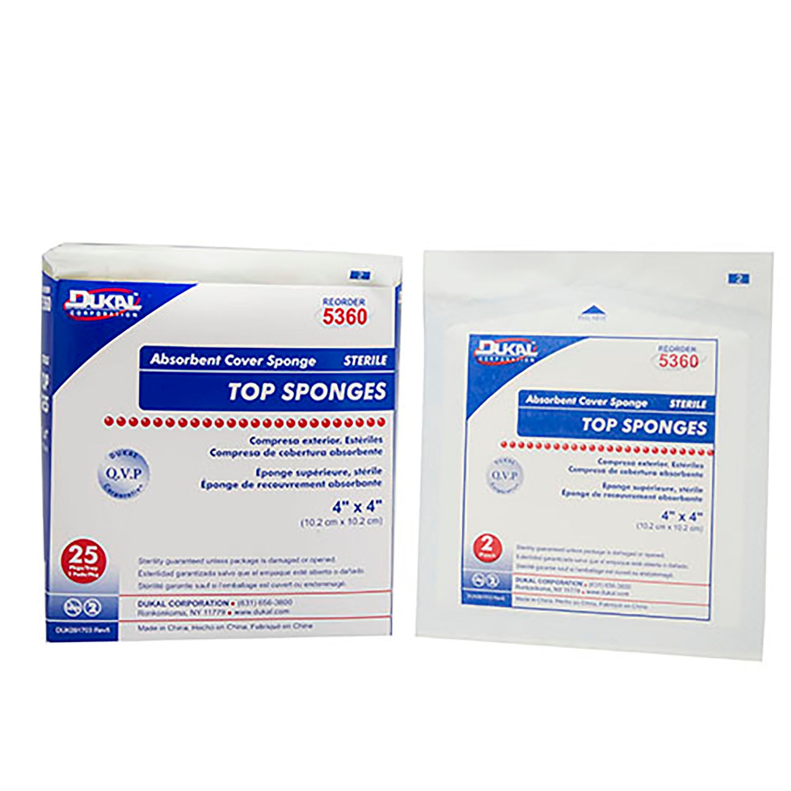 Cellulose Filled Nonwoven Sponge 4 x 4 Inch Sterile