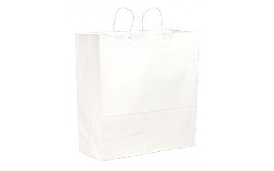 Duro Cargo White Virgin Paper Shopping Bag 7x18x18-3/4 Inch