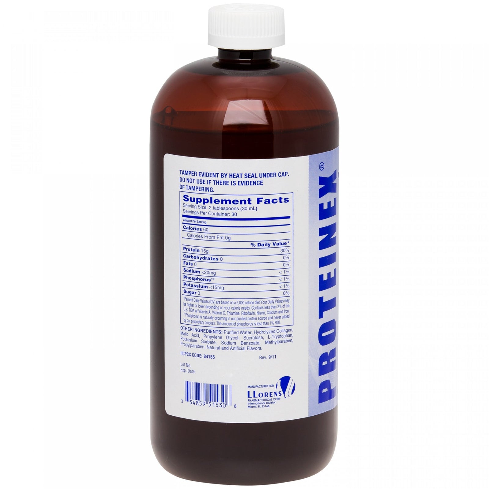 Proteinex® Unflavored Liquid Protein Supplement 30 oz. Bottle (Case of 6)