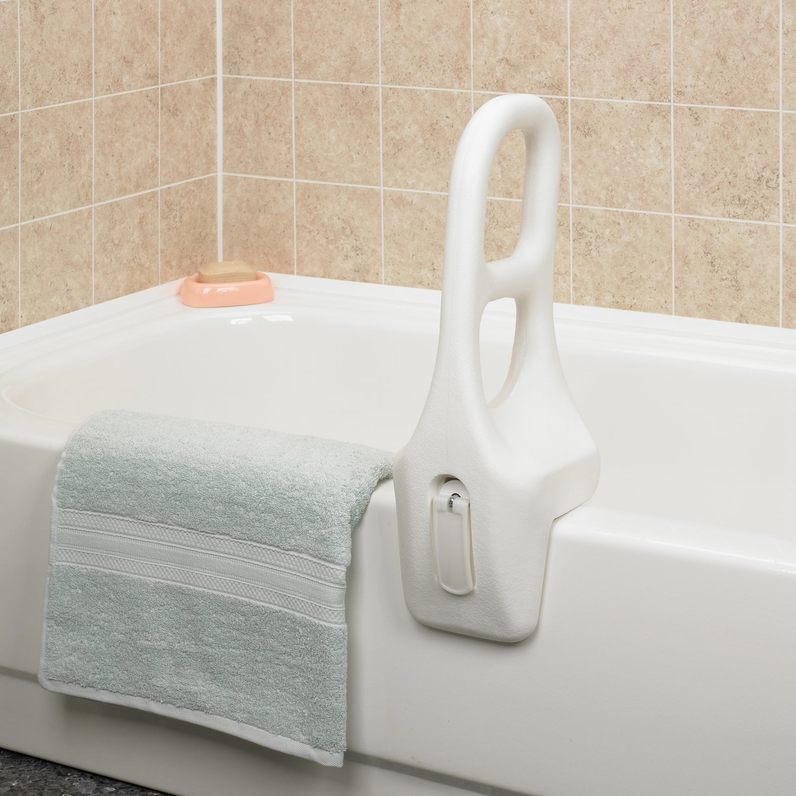 Drive™ White Plastic Bathtub Grab Bar - 16 Inch