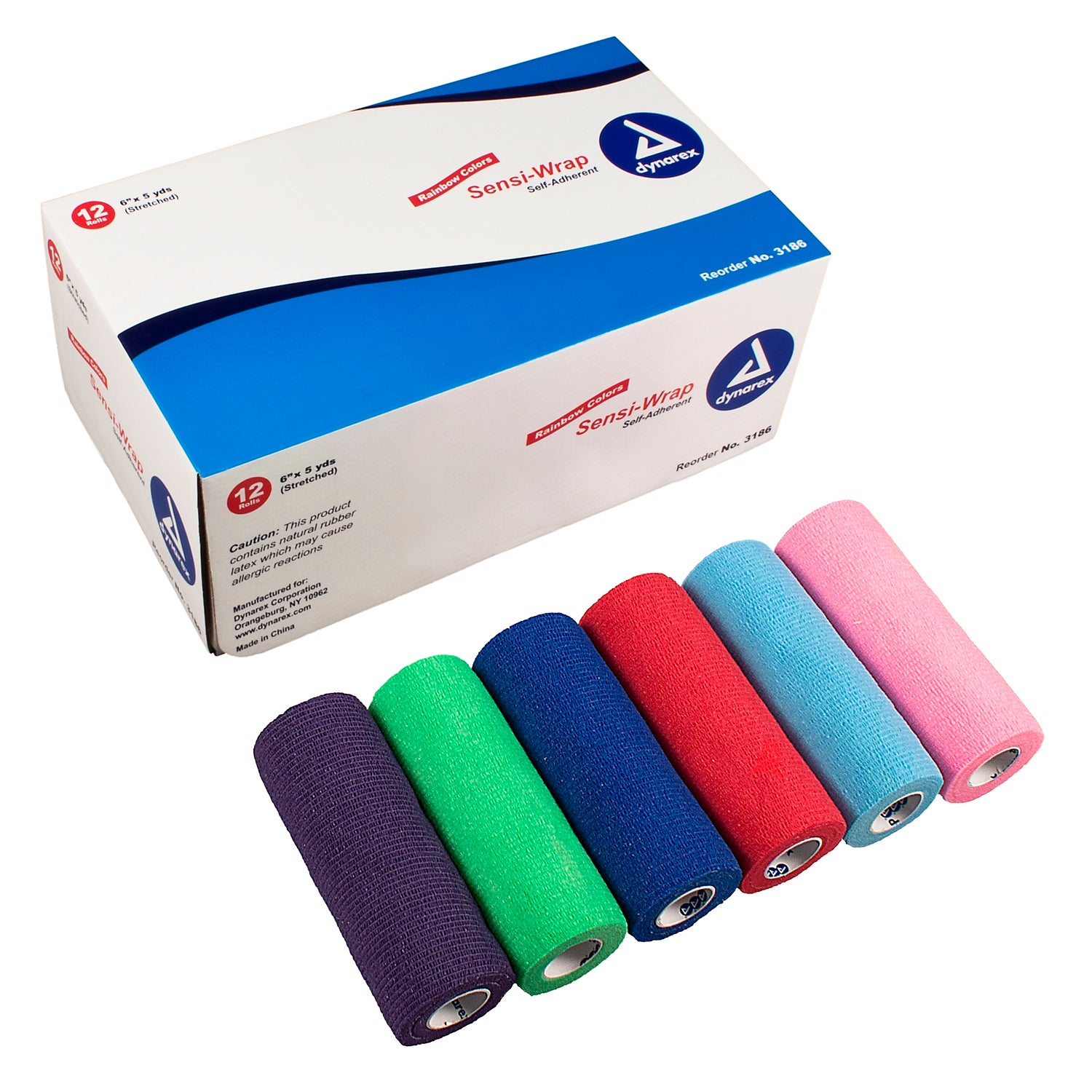 Dynarex Sensi-Wrap Rainbow Cohesive Bandage