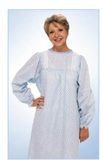 TieBack™ Geometric Print Patient Exam Gown - One Size Fits Most
