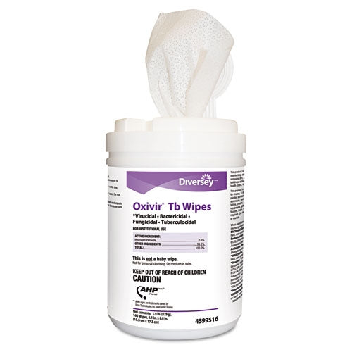Diversey Oxivir TB Hydrogen Peroxide Surface Disinfectant Wipes 60 Count Canister