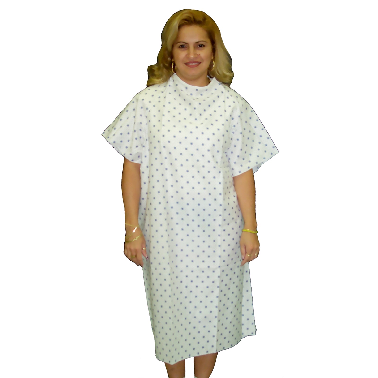 Patient Exam Gown One Size Fits Most Snowflake Print