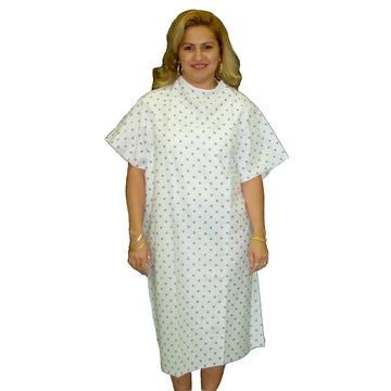 Patient Exam Gown One Size Fits Most Snowflake Print