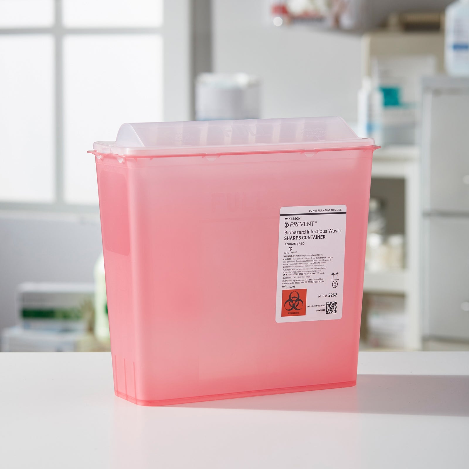 McKesson Prevent® Sharps Container with Horizontal Entry