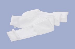 Contec EasyReach Bound Edge White Polyester Cleanroom Wet Mop Pad 2-4/5 x 7-1/2 Inch