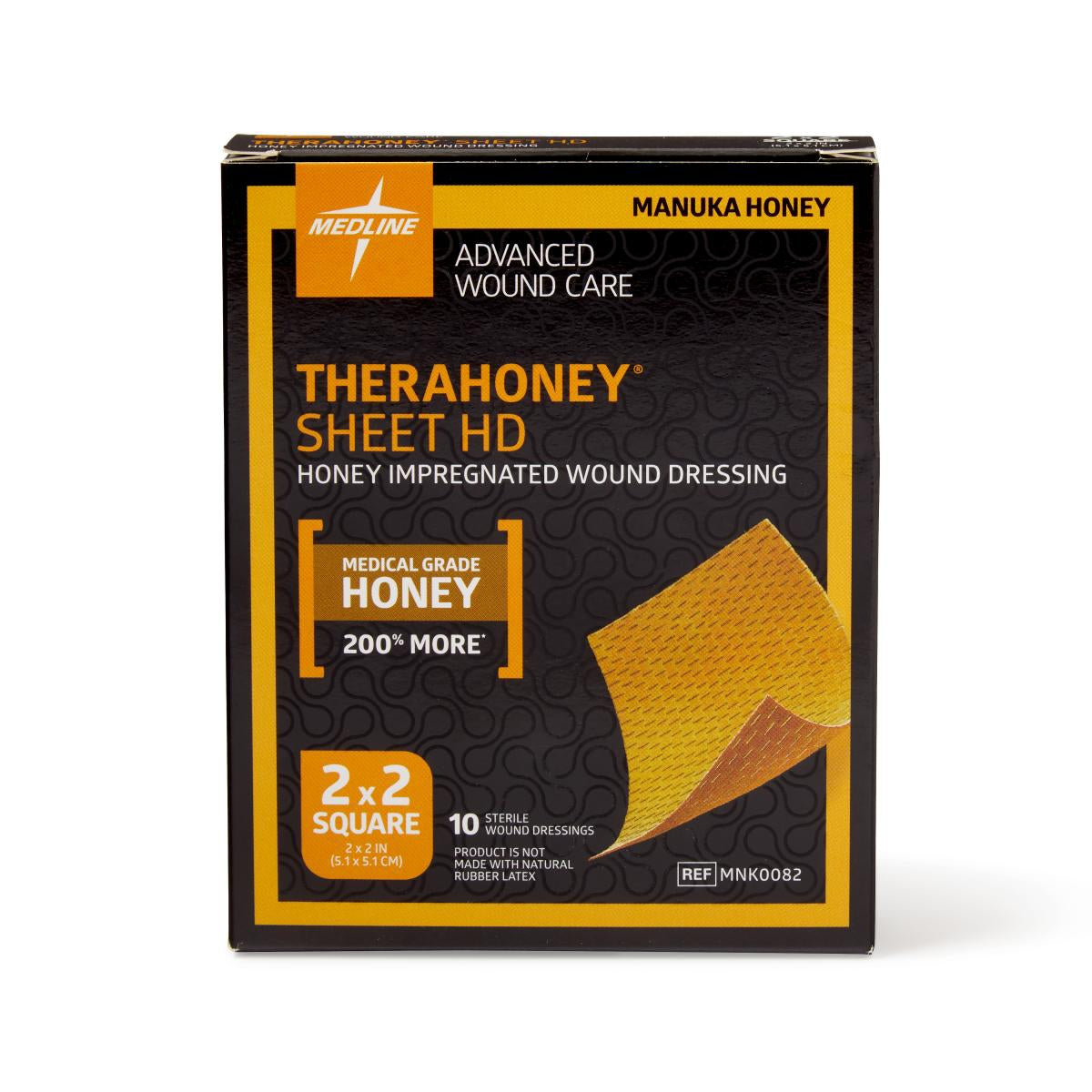 TheraHoney HD Honey Impregnated Wound Dressing 2 x 2 Inch
