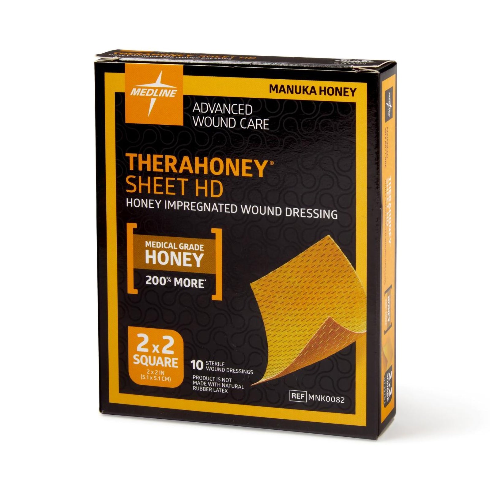 TheraHoney HD Honey Impregnated Wound Dressing 2 x 2 Inch
