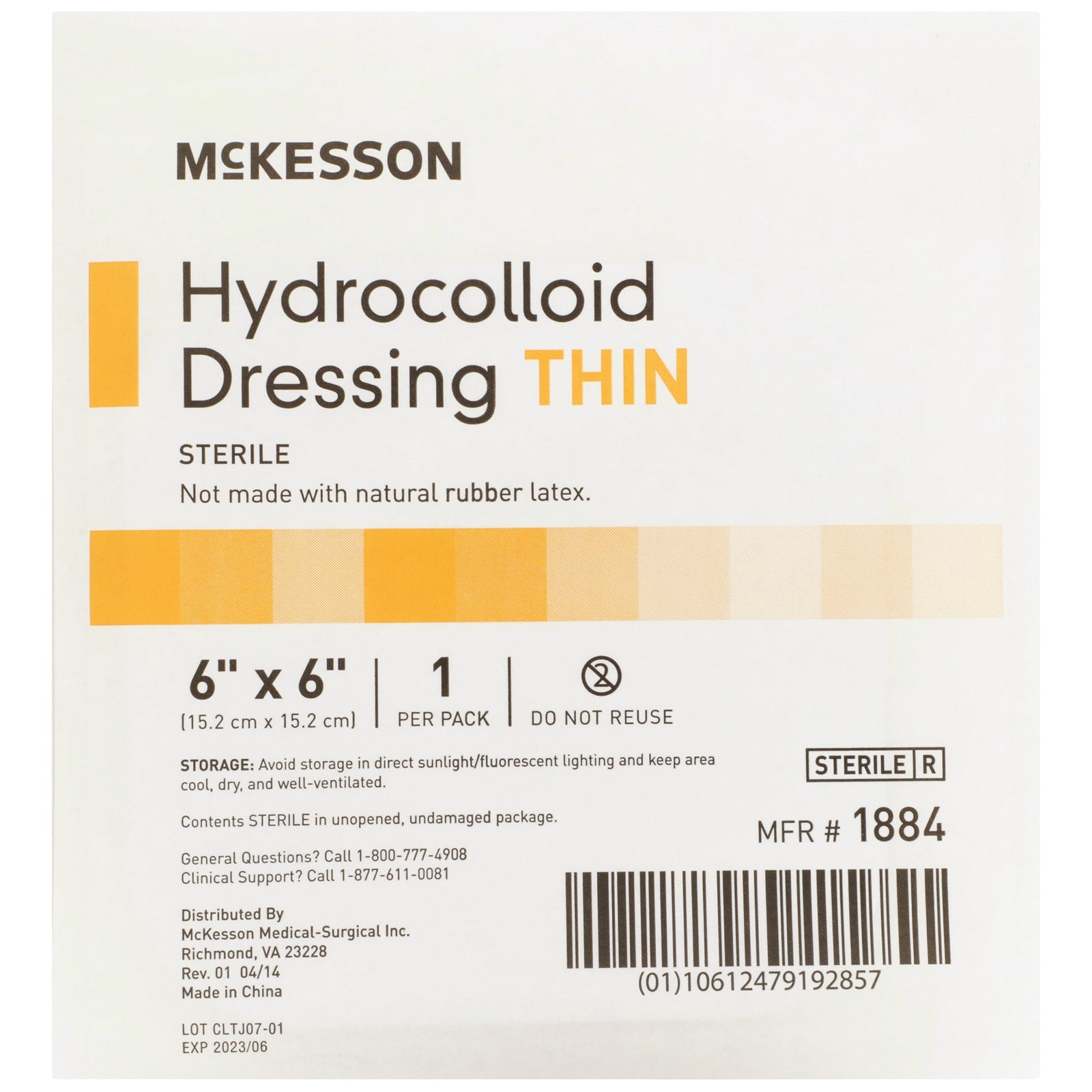 McKesson MedSurg Hydrocolloid Thin Strips