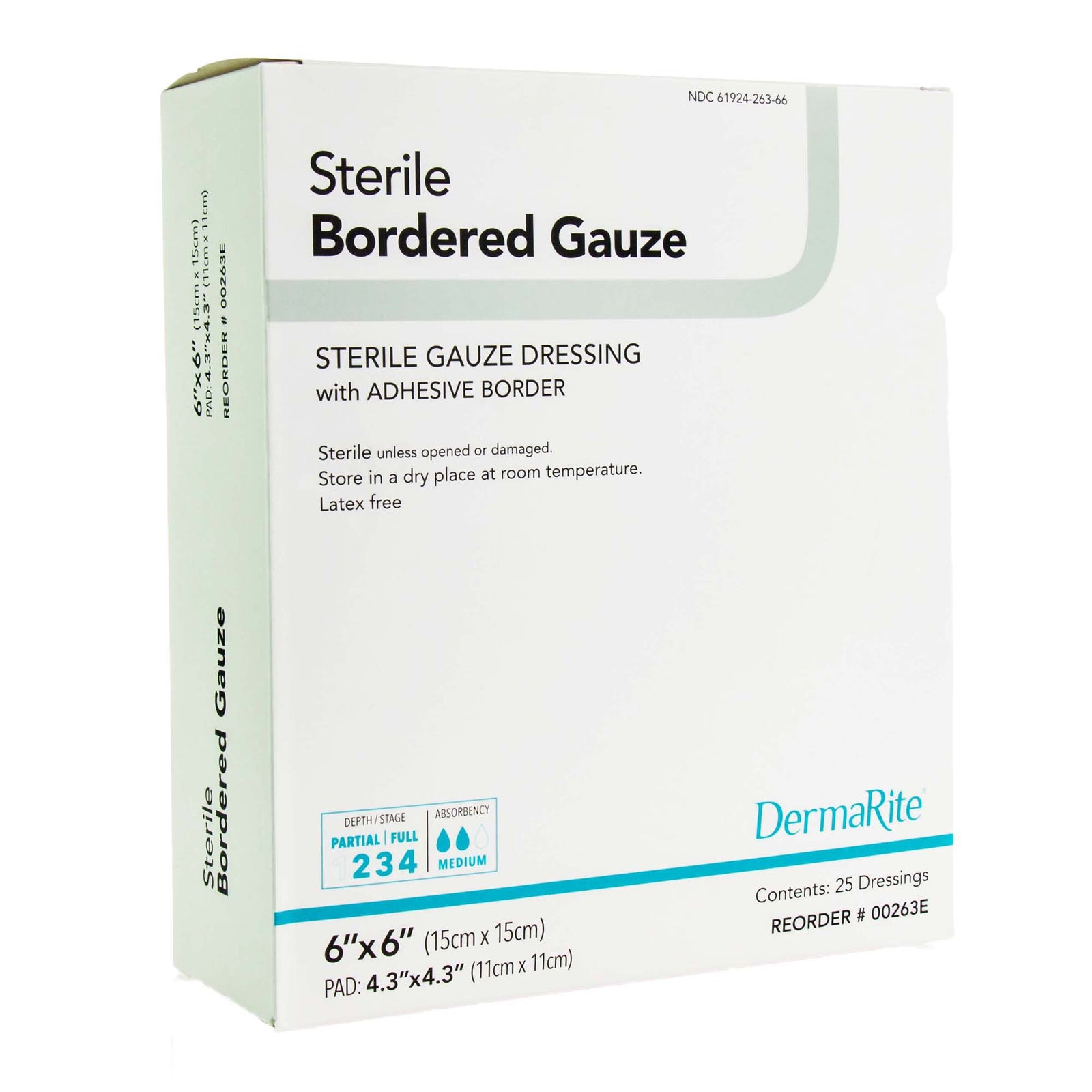 DermaRite Sterile Bordered Gauze Dressing
