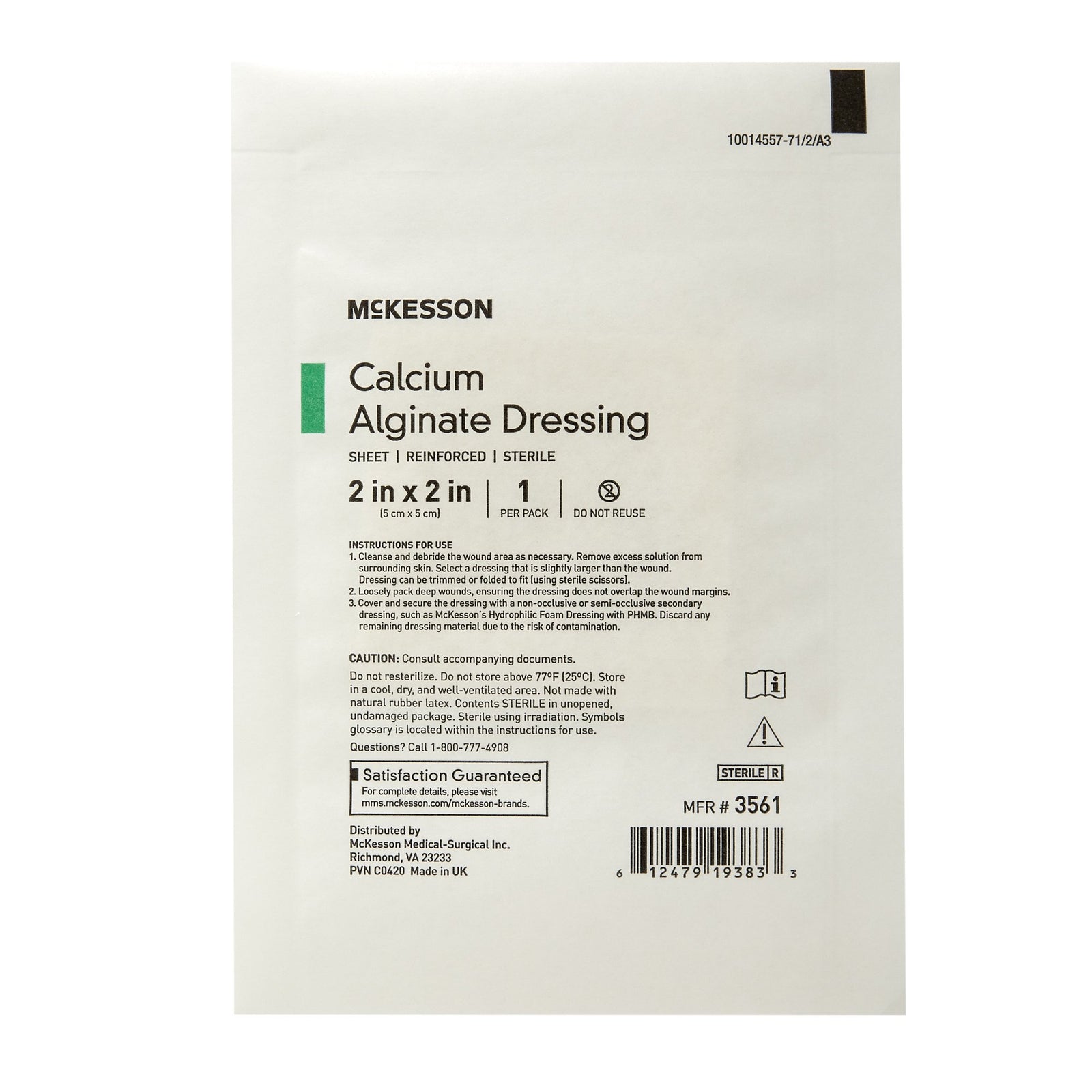McKesson Calcium Alginate Dressing