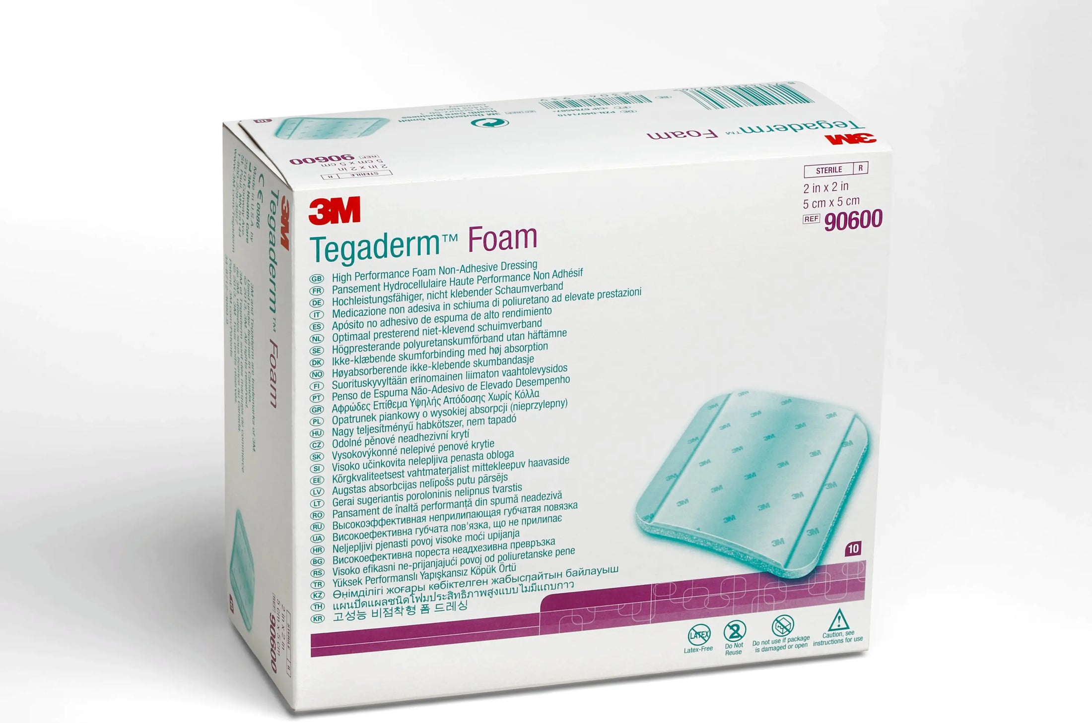 Tegaderm Non-Adhesive Foam Dressing with Highly Breathable Film Backing
