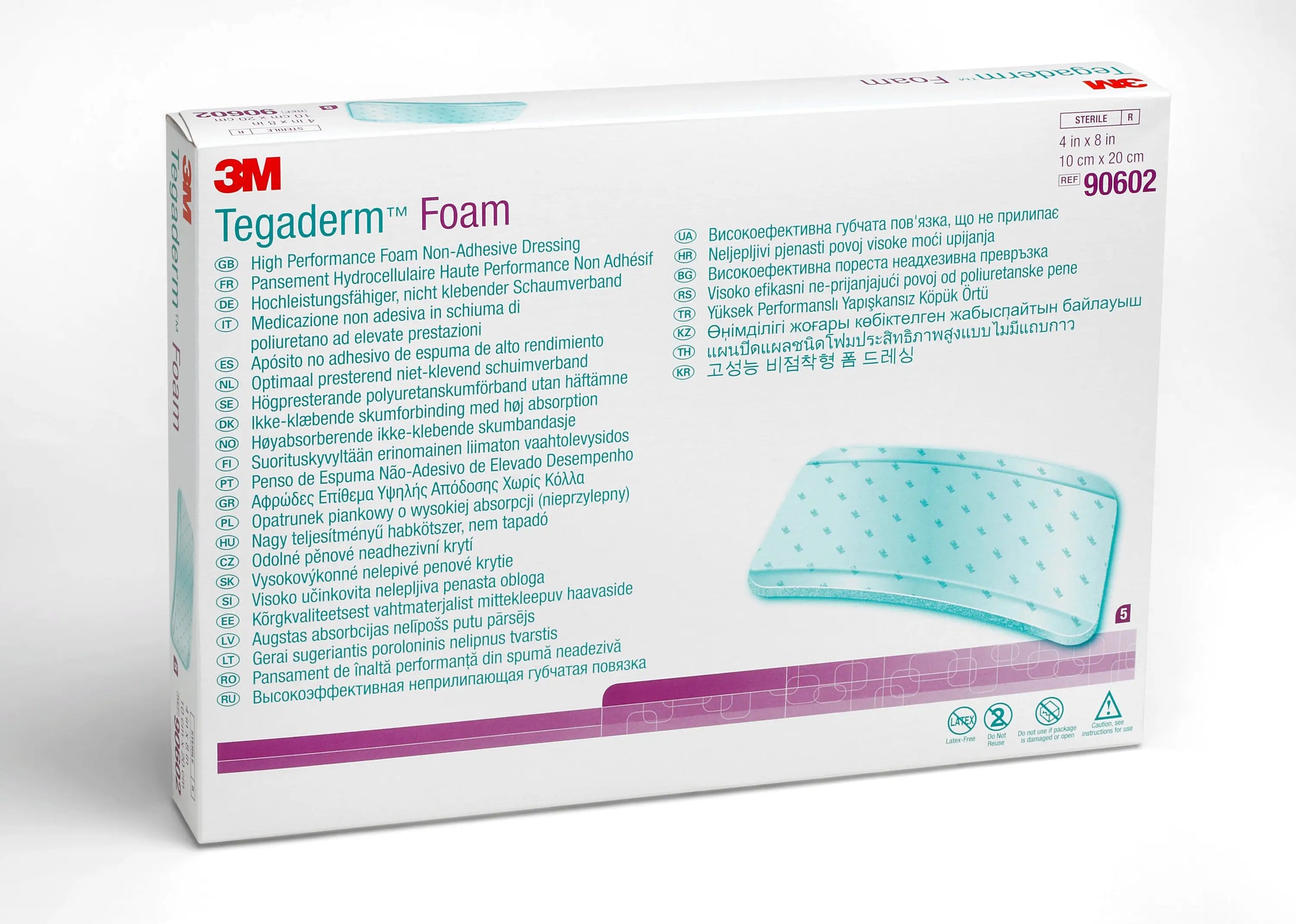Tegaderm Non-Adhesive Foam Dressing with Highly Breathable Film Backing