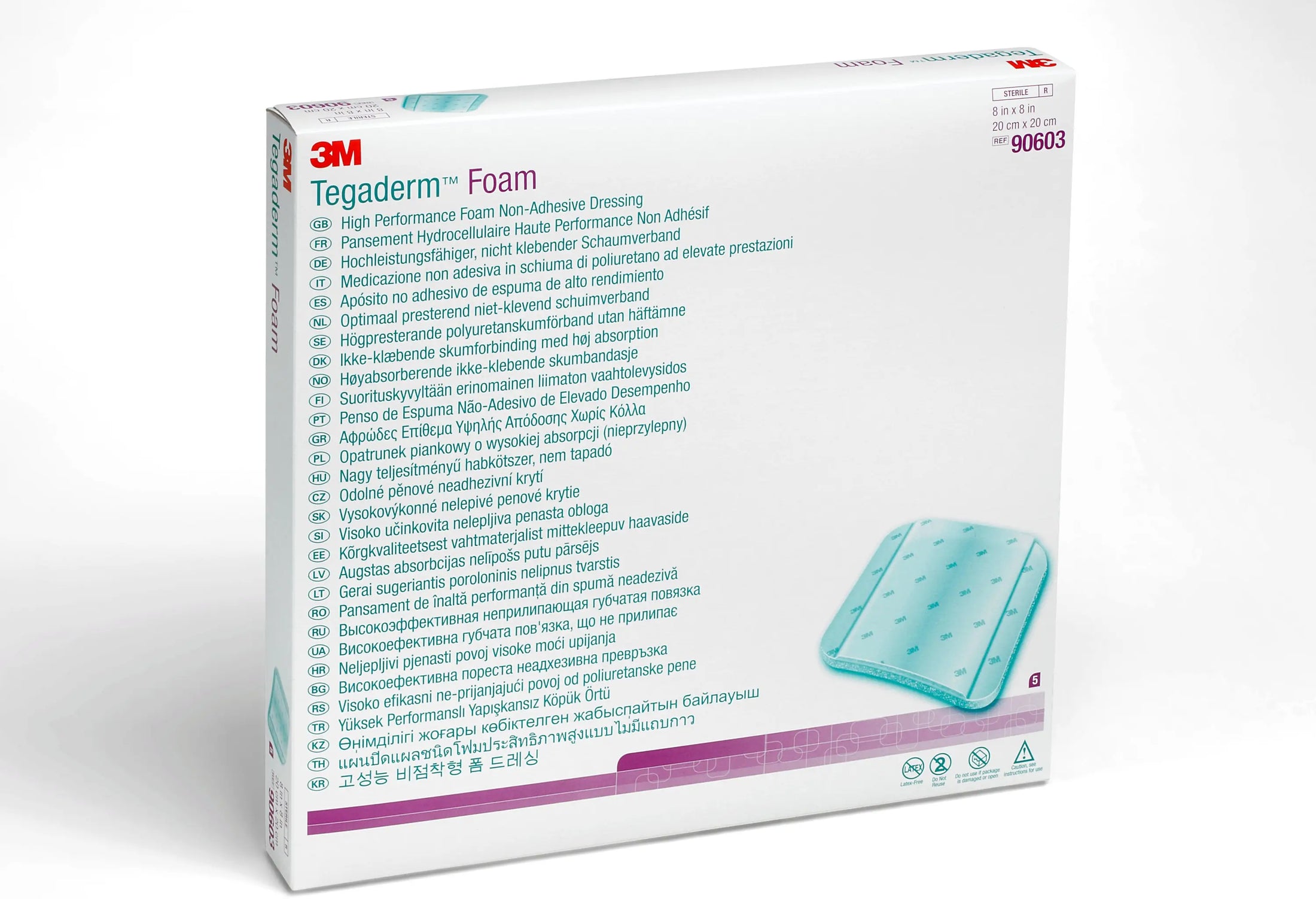 Tegaderm Non-Adhesive Foam Dressing with Highly Breathable Film Backing